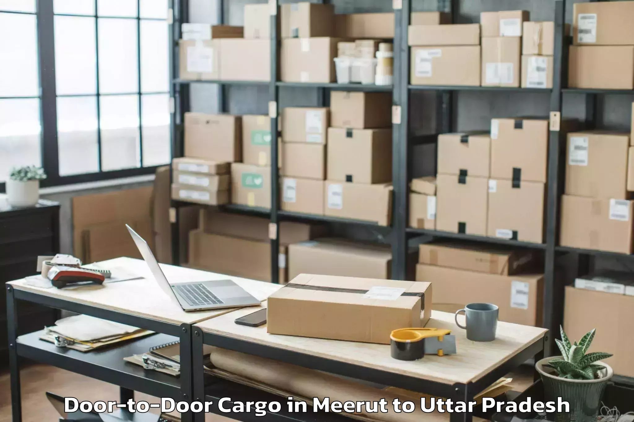 Top Meerut to Afzalgarh Door To Door Cargo Available